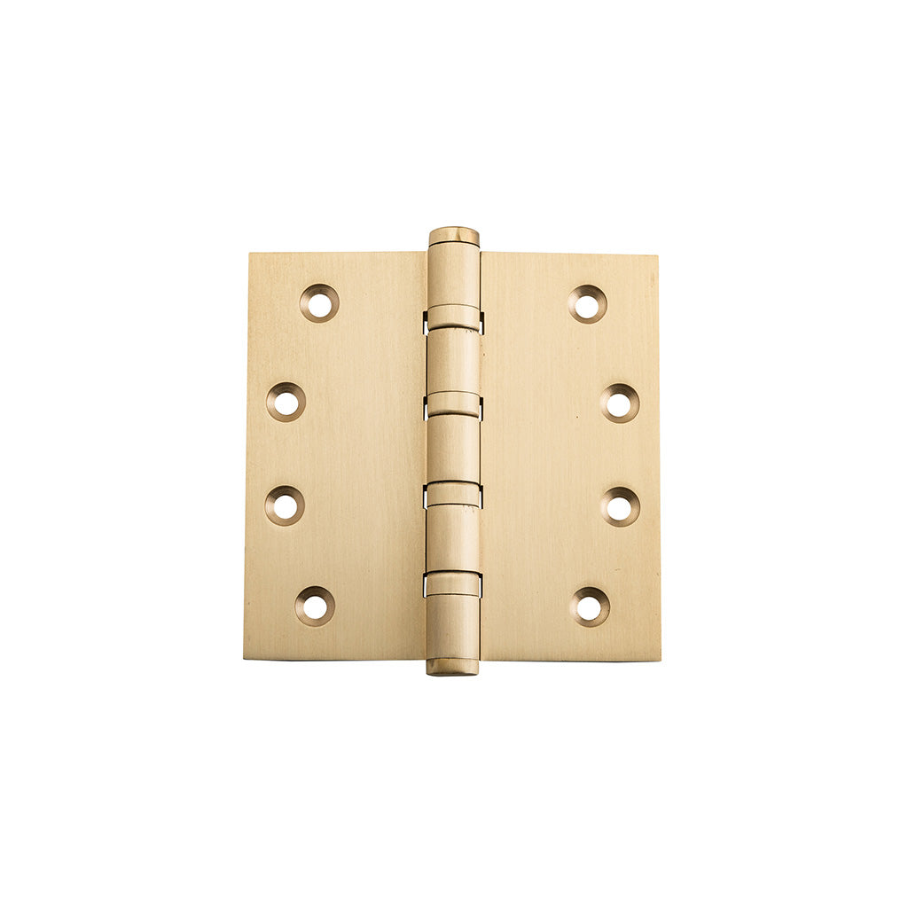 Ball Bearing Hinge - H100xW100mm Satin Brass