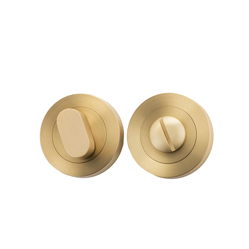 Privacy Turn - Round Brushed Gold PVD
