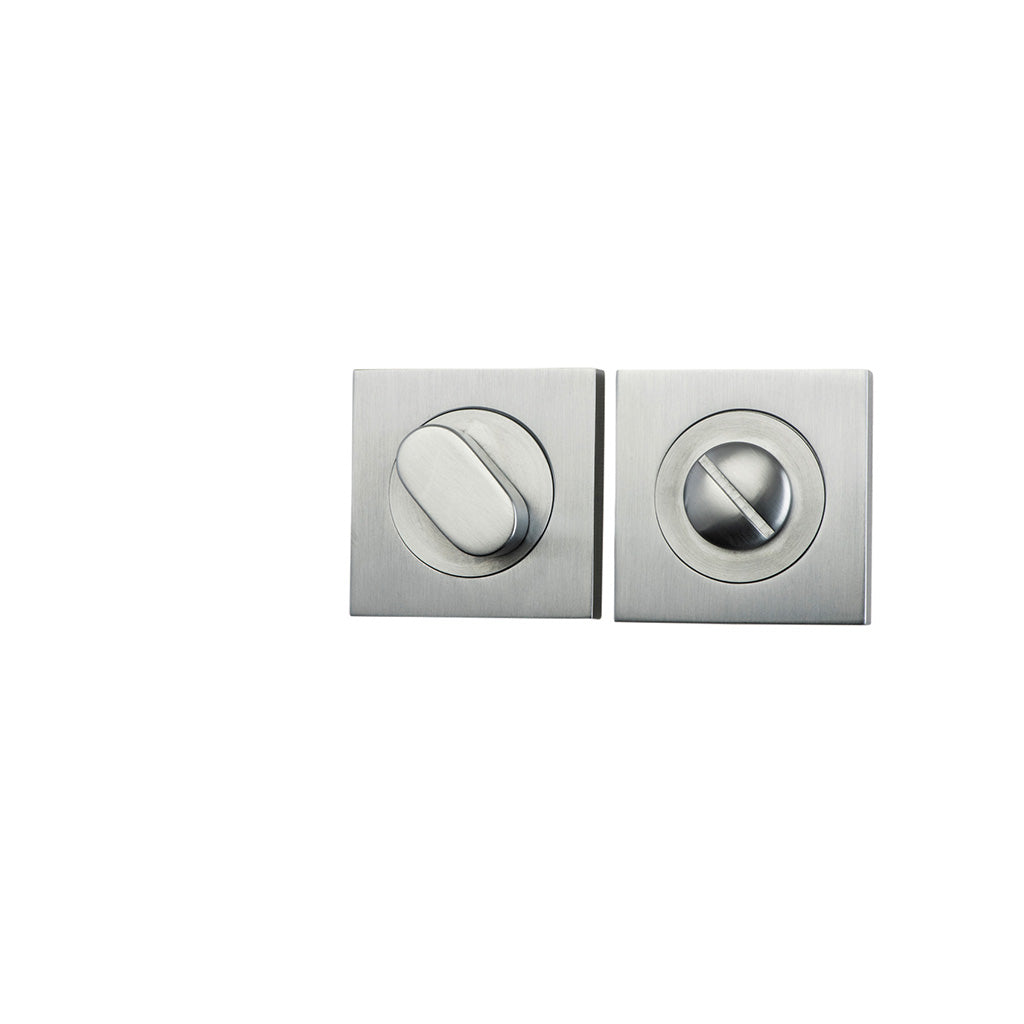 Privacy Turn - Square Brushed Chrome