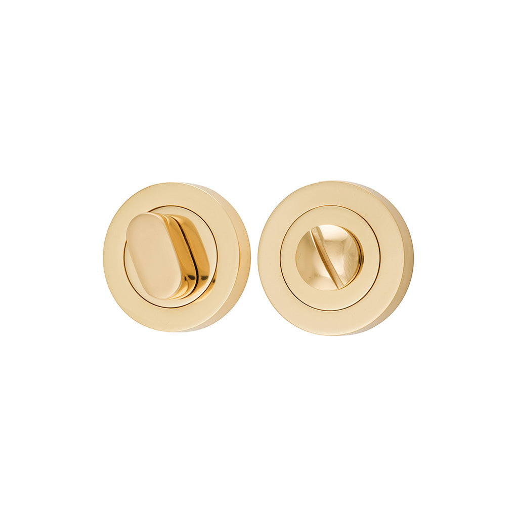 Privacy Turn - Round Polished Brass