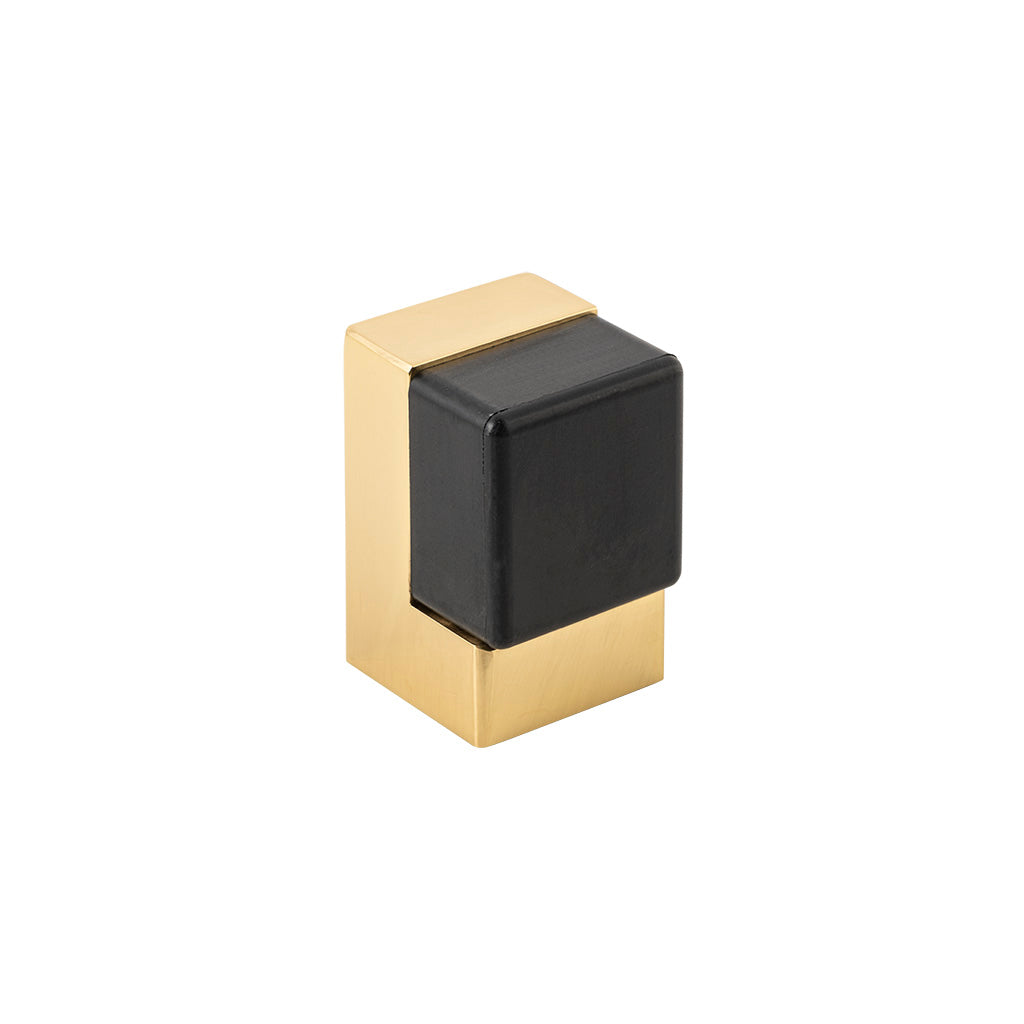 Square Door Stop Polished Brass