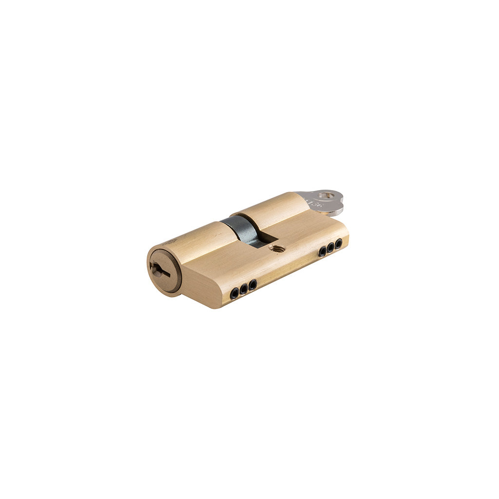 Euro Cylinder Key-Key 3 Pin Brushed Brass