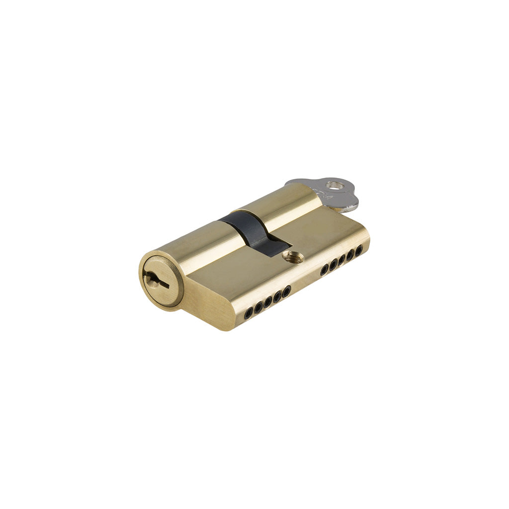 Euro Cylinder Dual Function Key-Key 5 Pin - 65mm Polished Brass