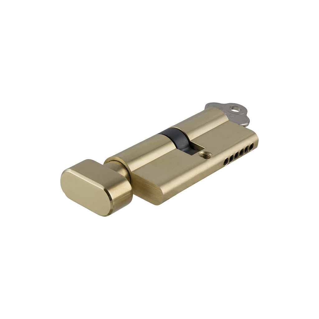Euro Cylinder Key-Thumb 5 Pin Polished Brass