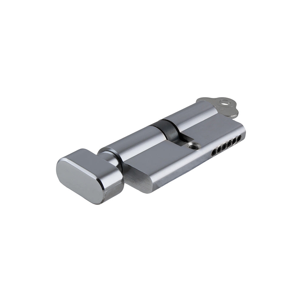 Euro Cylinder Key-Thumb 5 Pin Polished Chrome