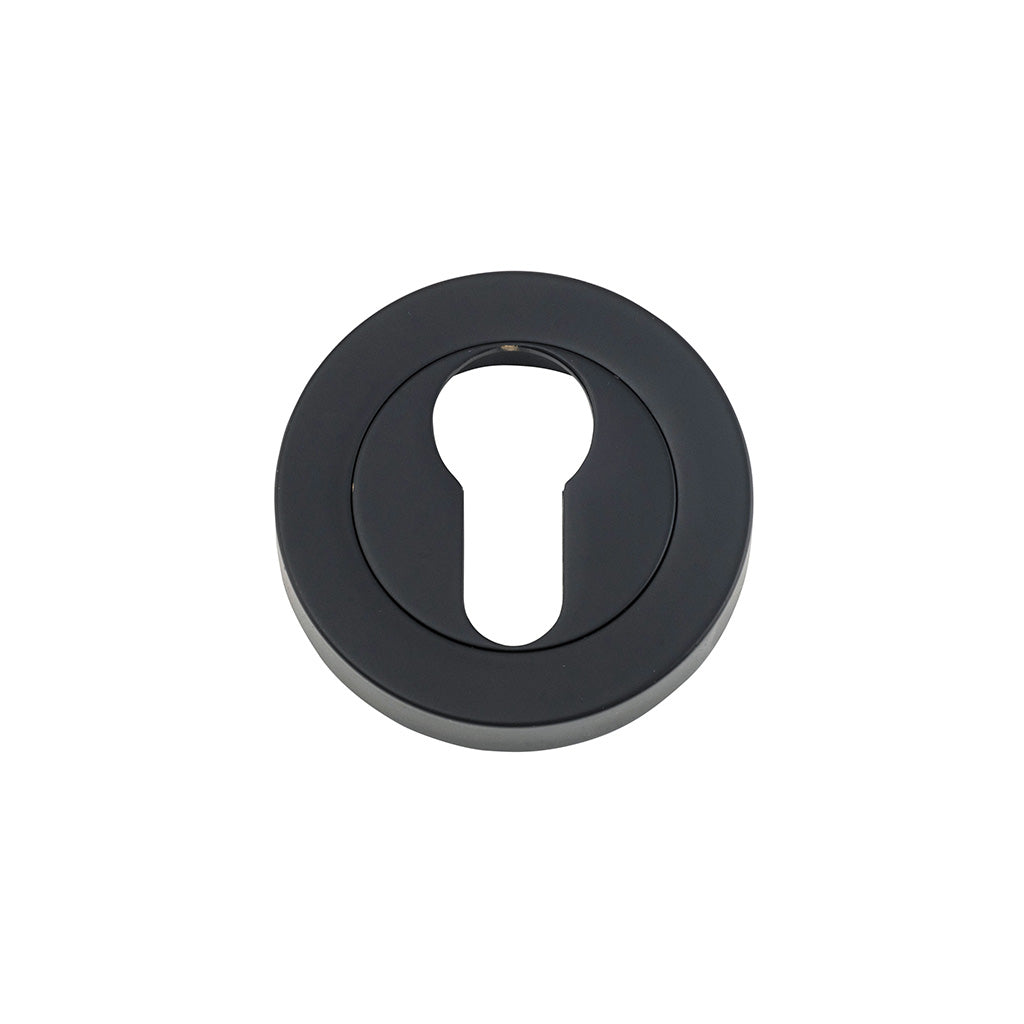 Euro Escutcheons - Round Matt Black