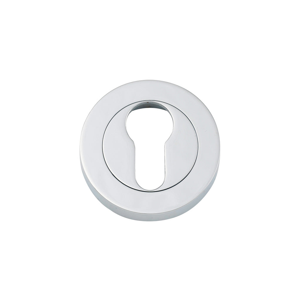 Euro Escutcheons - Round Polished Chrome