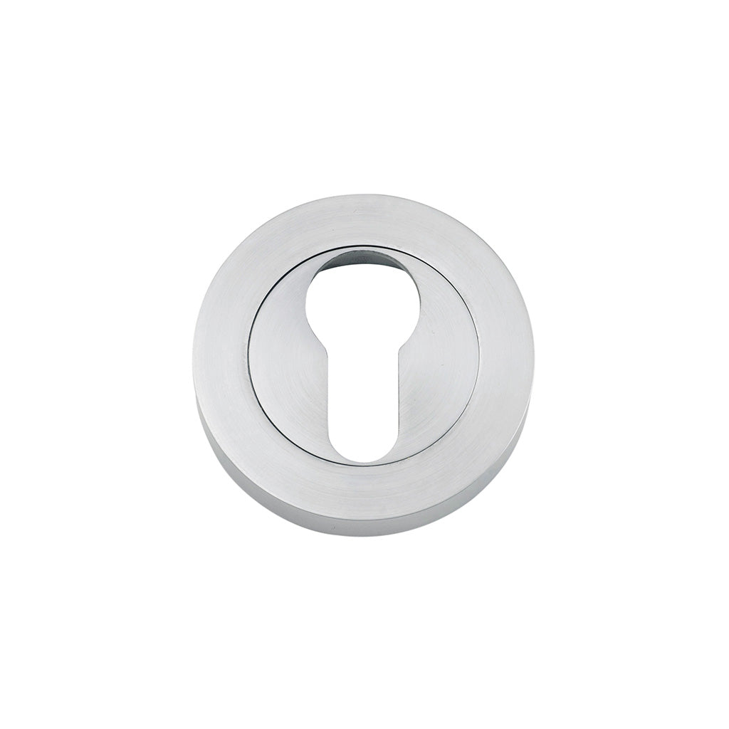 Euro Escutcheons - Round Brushed Chrome