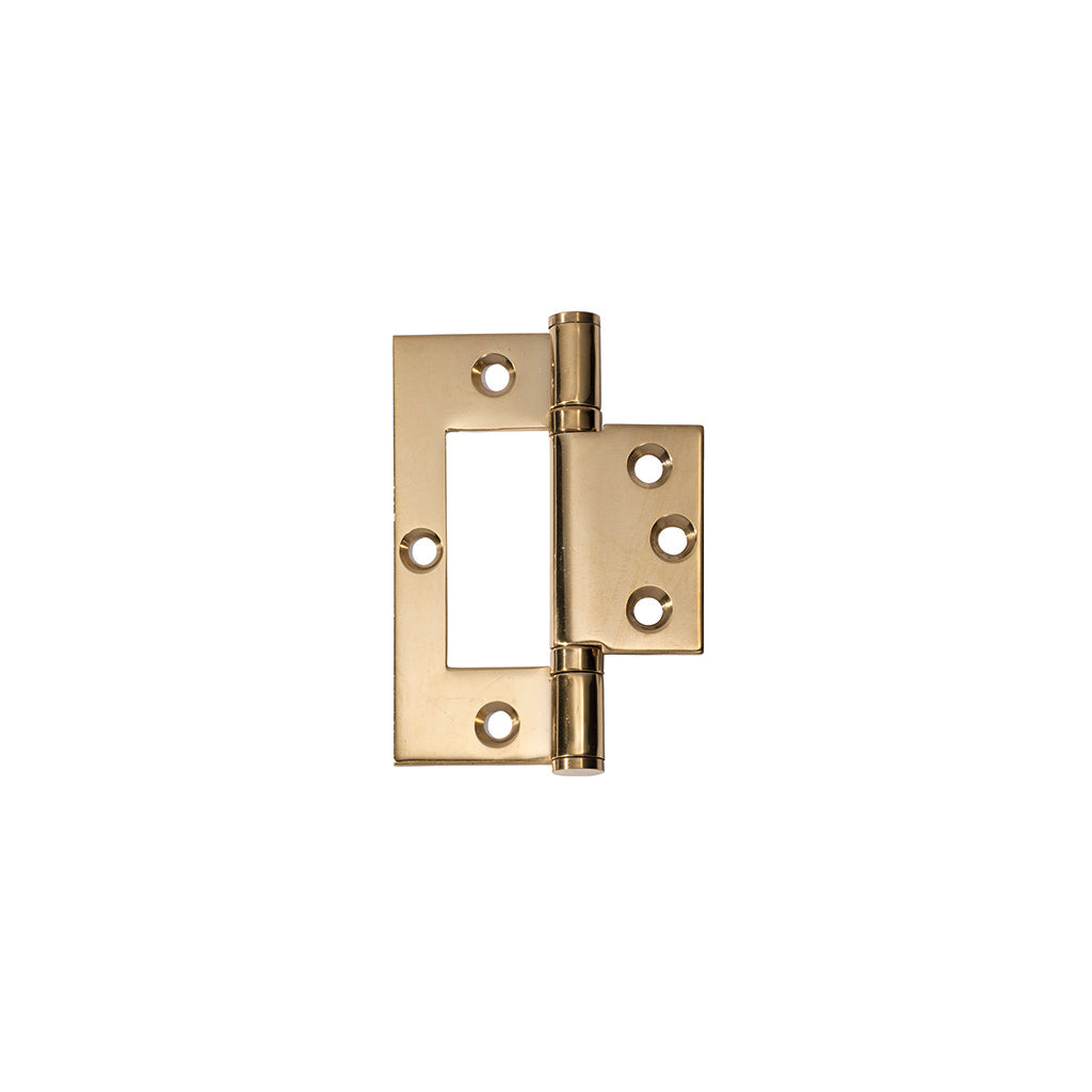 Hirline Hinge - H100xW49mm Polished Brass