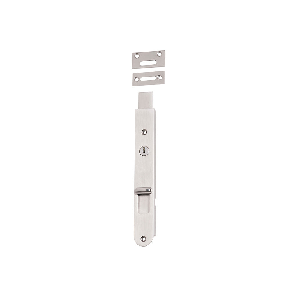 Locking Flush Bolt Satin Nickel / 200mm