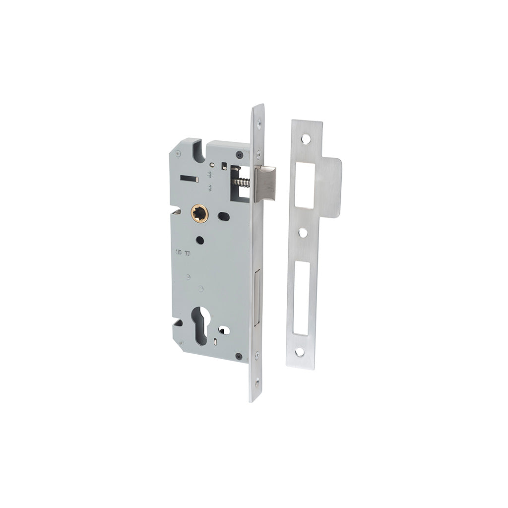 85mm Euro Mortice Lock Brushed Chrome / 45mm