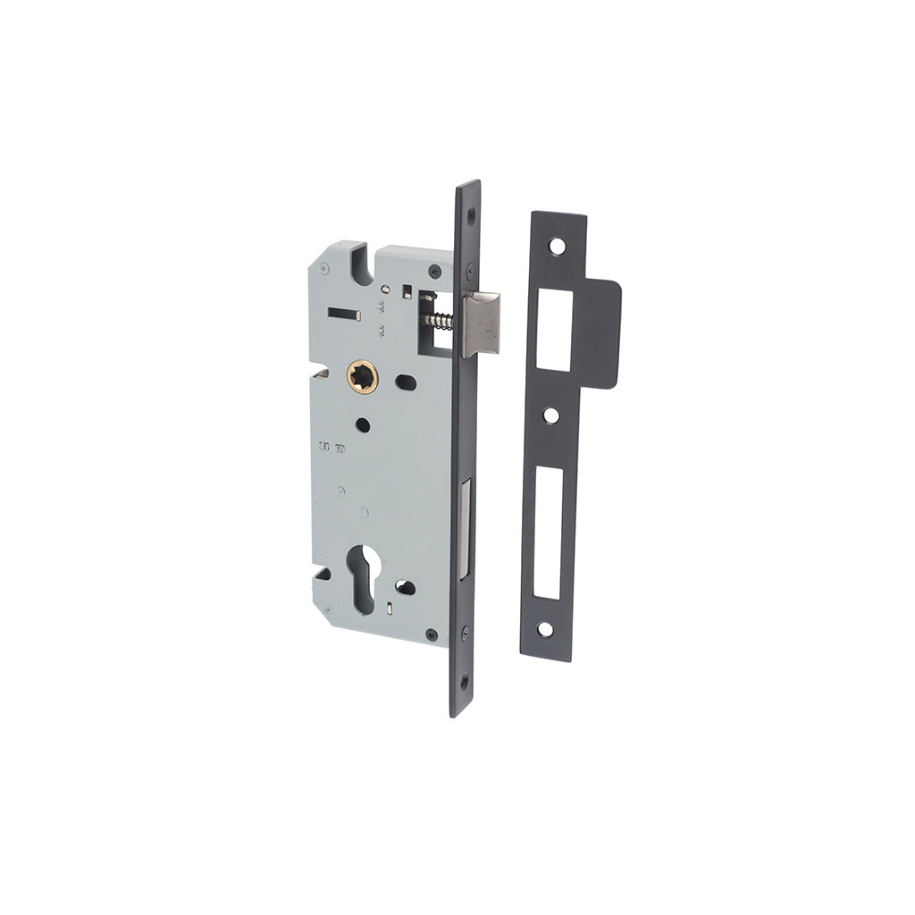 85mm Euro Mortice Lock Matt Black / 45mm