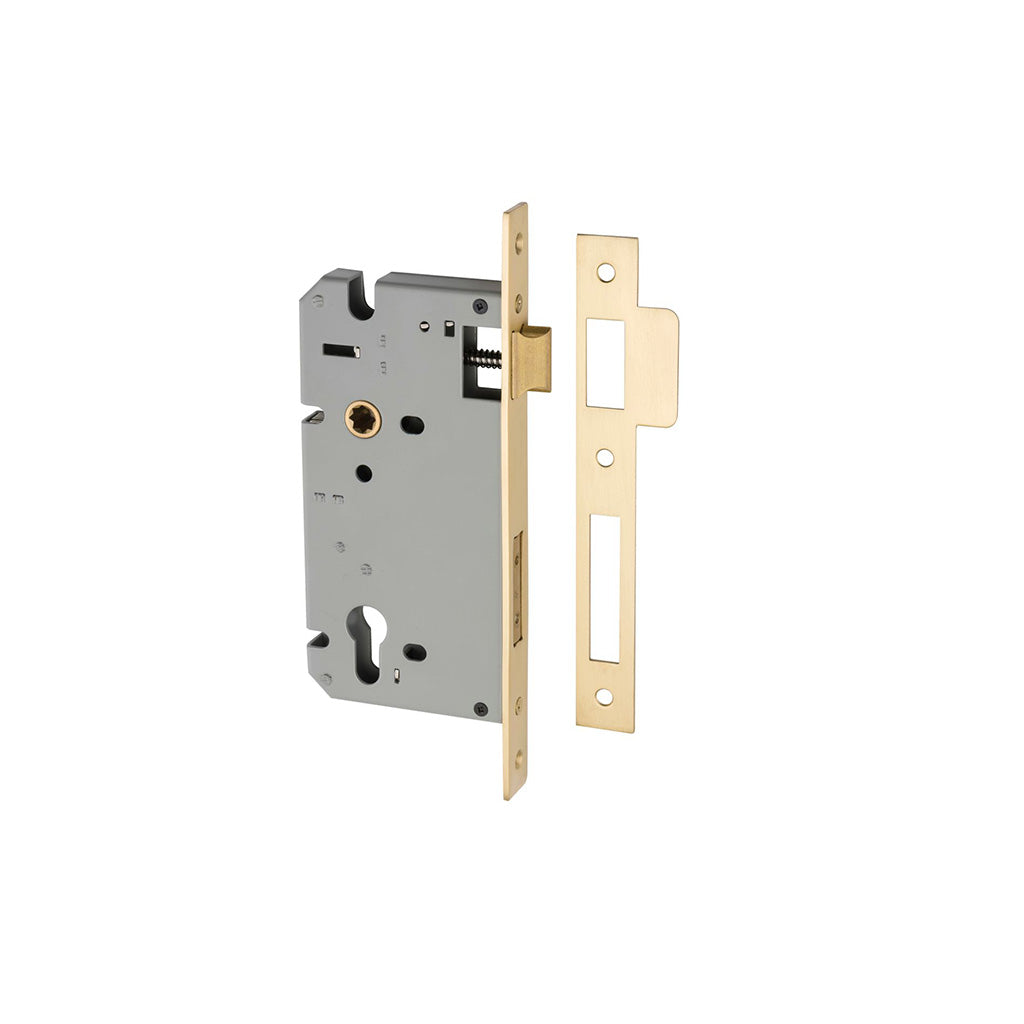 85mm Euro Mortice Lock Brushed Gold PVD / 60mm