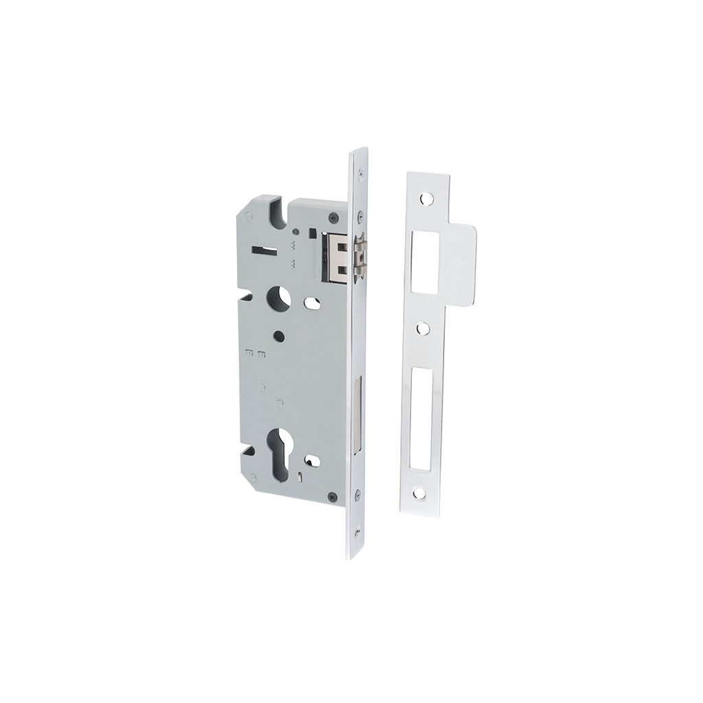 85mm Roller Mortice Lock Polished Chrome / 45mm