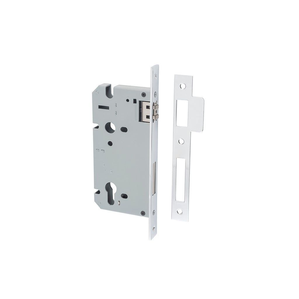 85mm Roller Mortice Lock Polished Chrome / 60mm