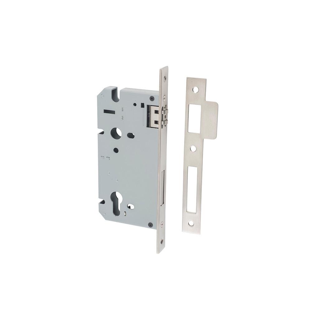 85mm Roller Mortice Lock Satin Nickel / 60mm