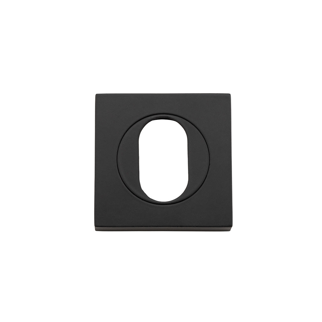 Oval Escutcheon - Square Matt Black
