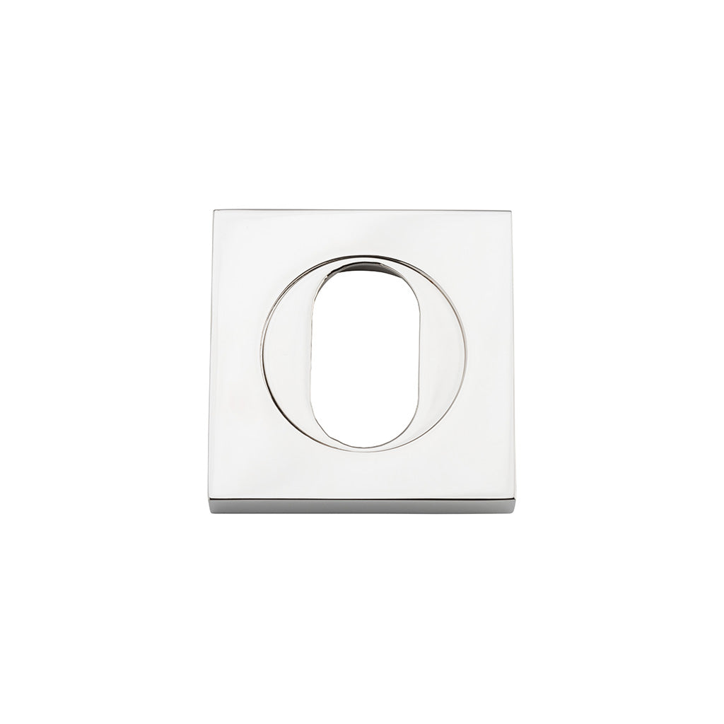 Oval Escutcheon - Square Polished Nickel