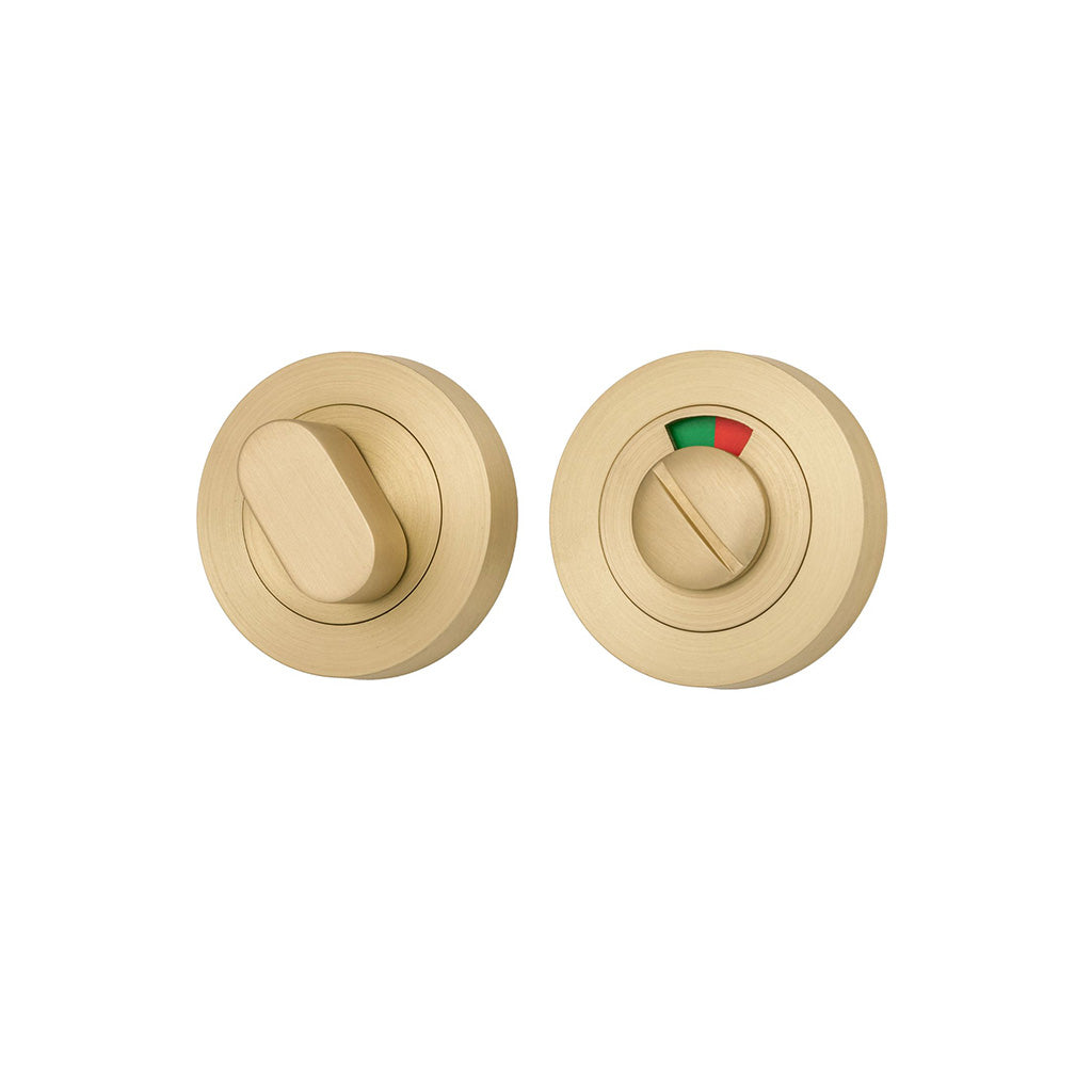 Privacy Turn with Indicator - Round Brushed Gold PVD