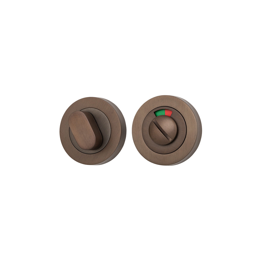 Privacy Turn with Indicator - Round Signature Brass