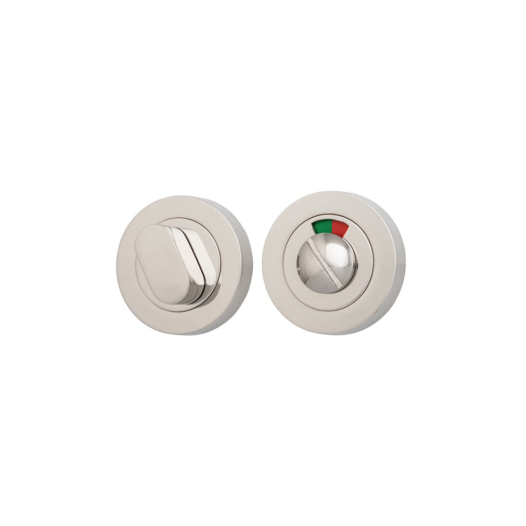 Privacy Turn with Indicator - Round Polished Nickel