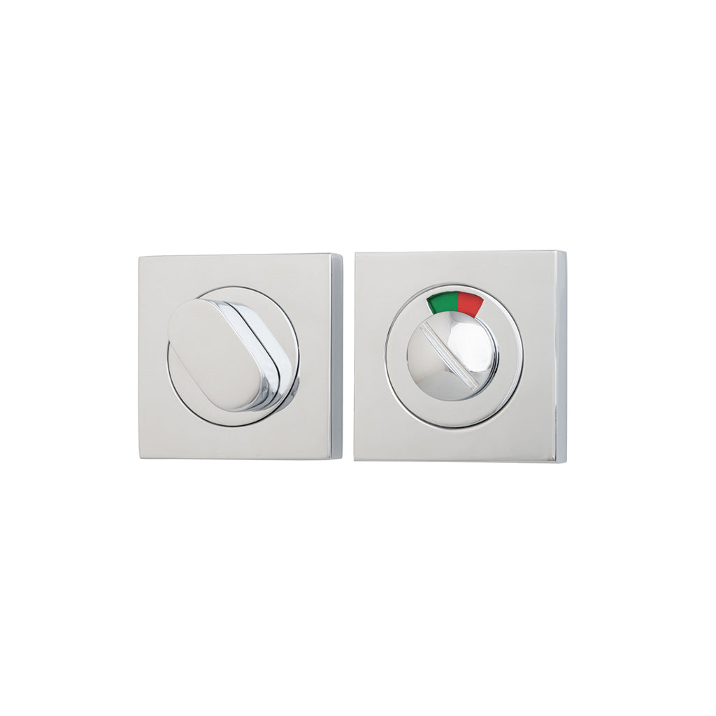 Privacy Turn with Indicator - Square Polished Chrome