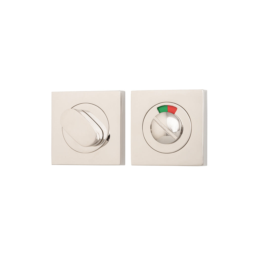 Privacy Turn with Indicator - Square Polished Nickel