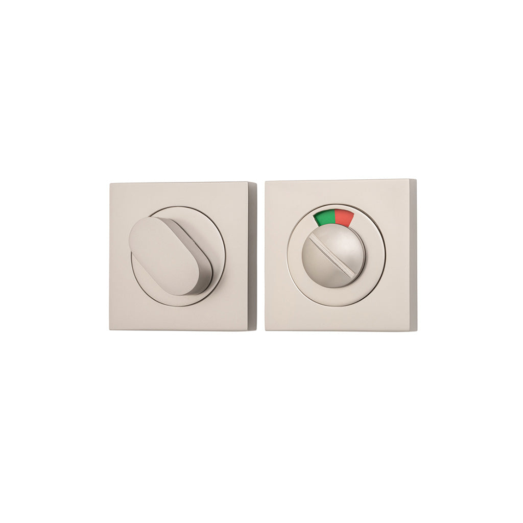 Privacy Turn with Indicator - Square Satin Nickel