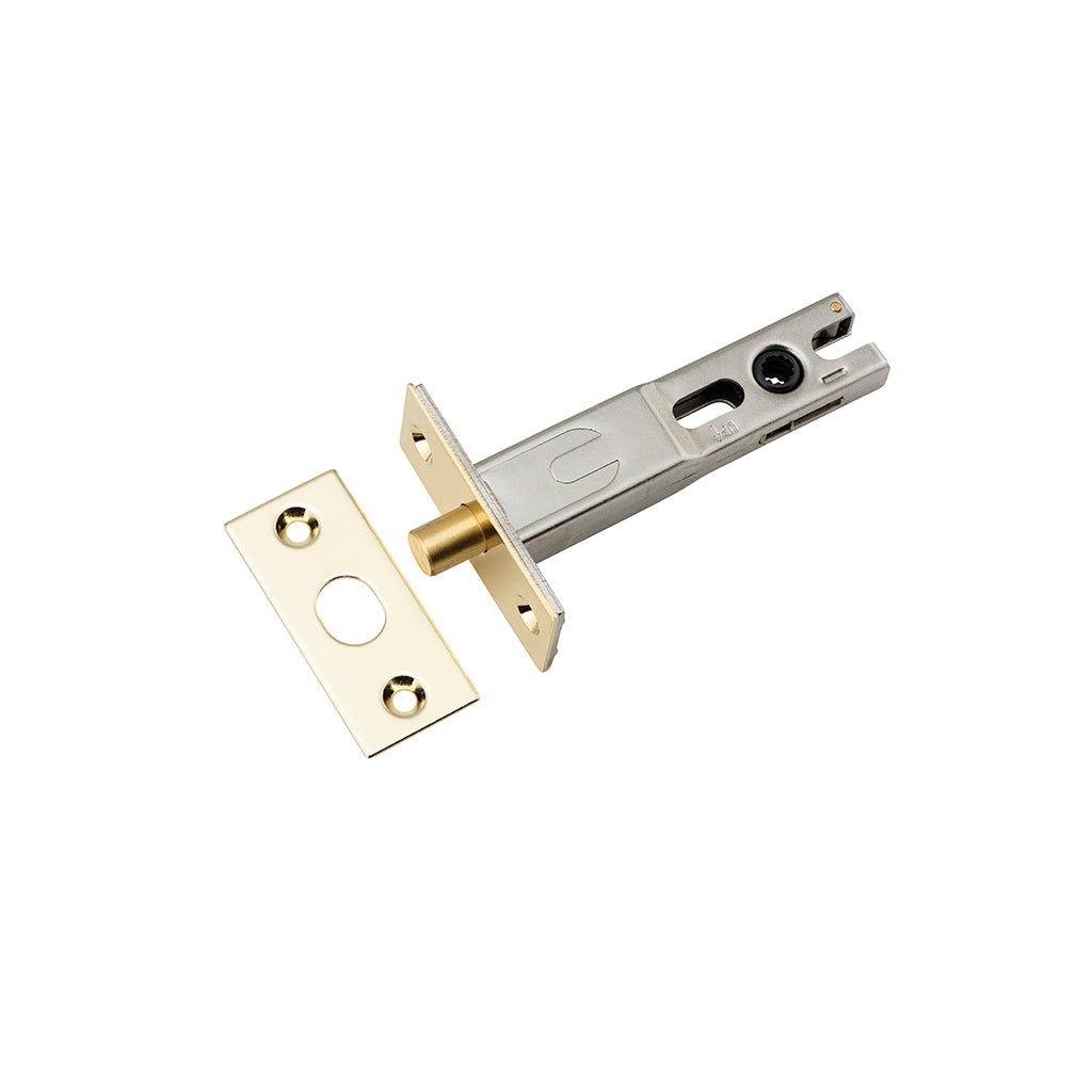 Privacy Bolt - Round Polished Brass / 70mm