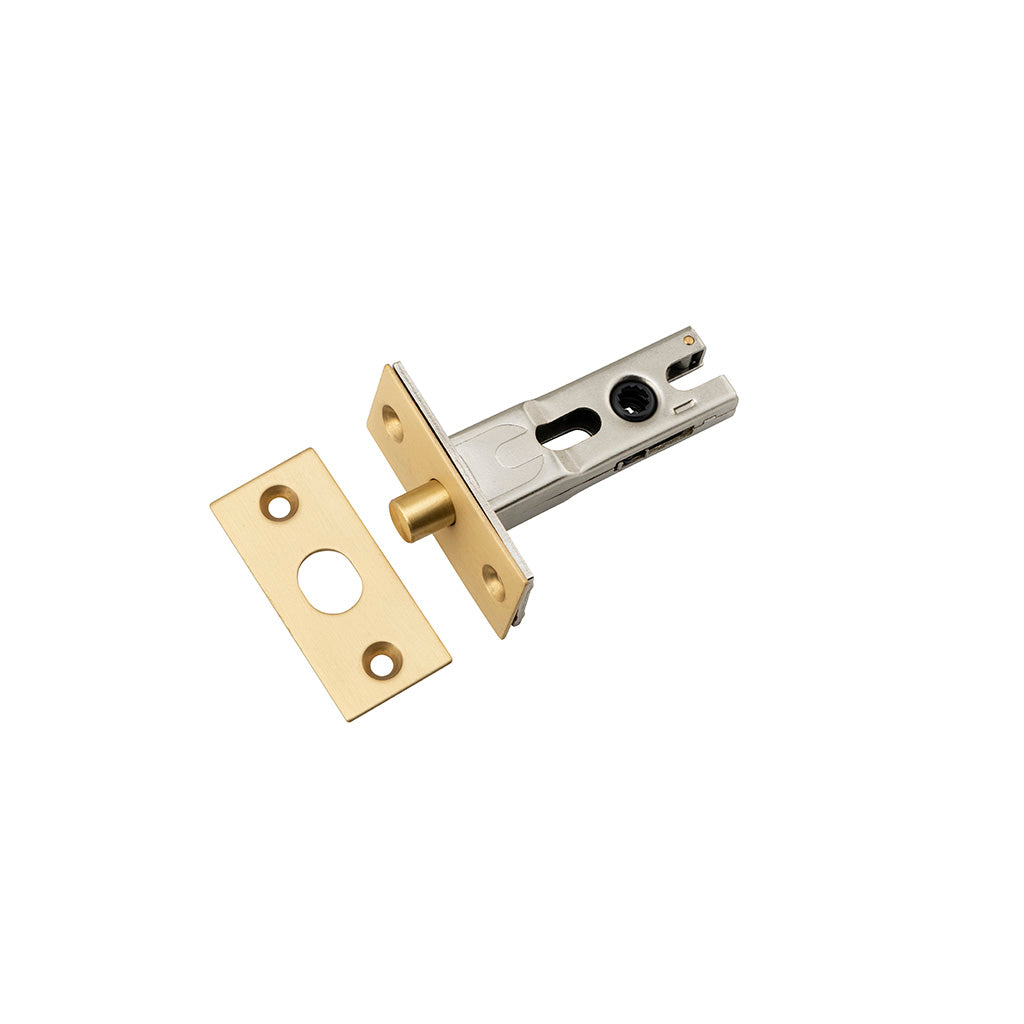 Privacy Bolt - Round Brushed Brass / 45mm