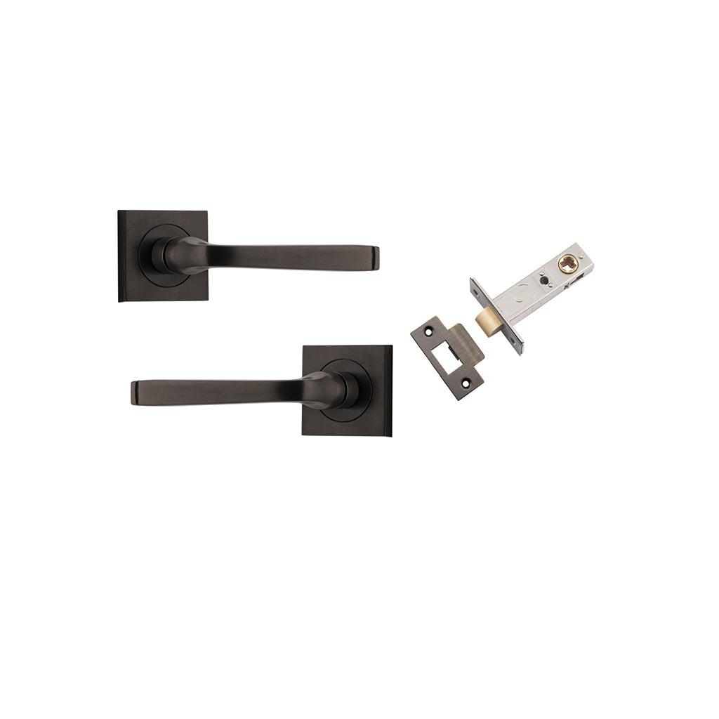 Annecy Lever - Square Rose Signature Brass / Passage / Passage Kit