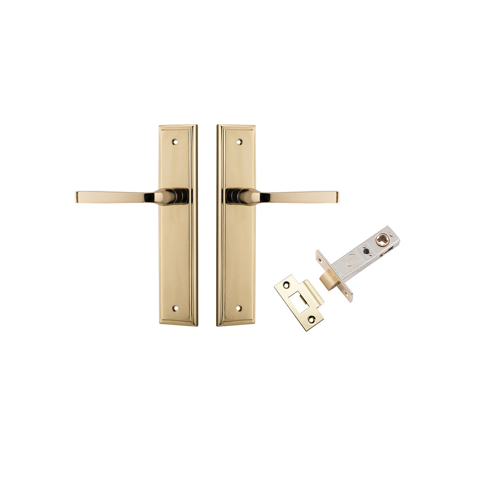 Annecy Lever - Stepped Backplate Polished Brass / Passage / Passage Kit
