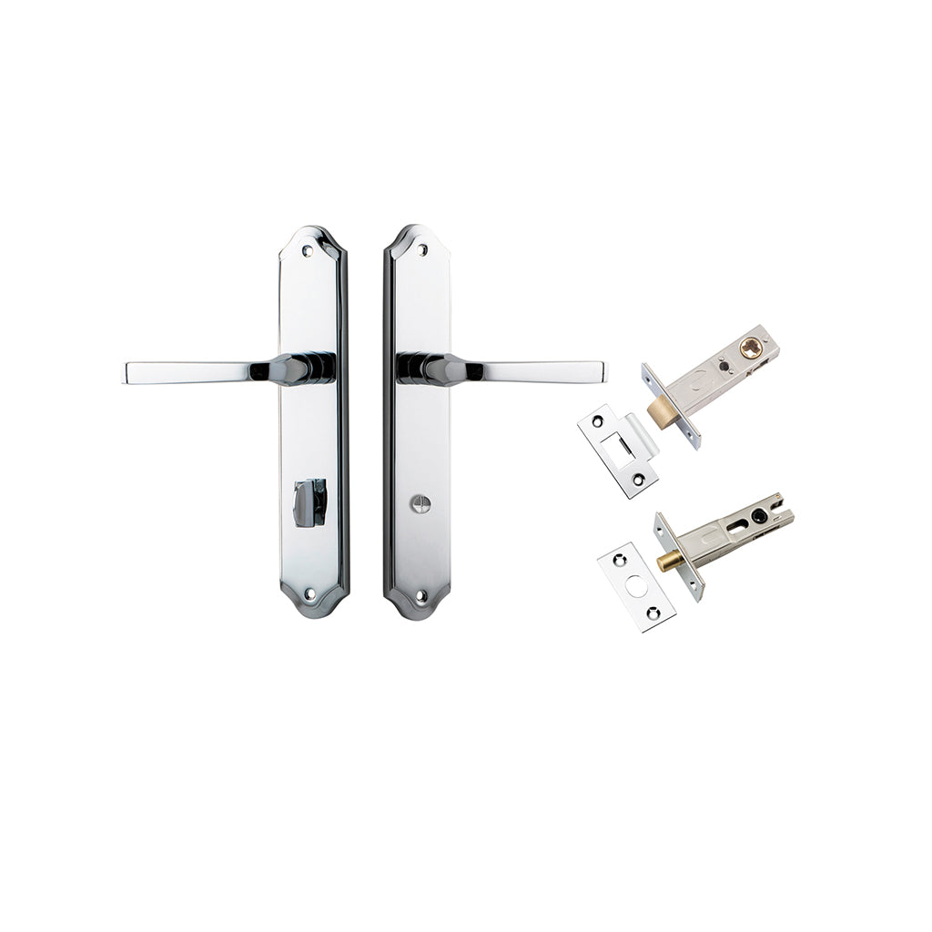 Annecy Lever - Shouldered Backplate Polished Chrome / Privacy / Separate Privacy Kit