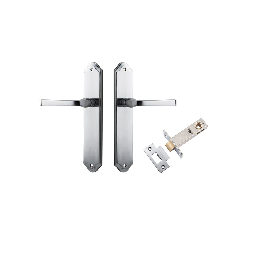 Annecy Lever - Shouldered Backplate Brushed Chrome / Passage / Passage Kit
