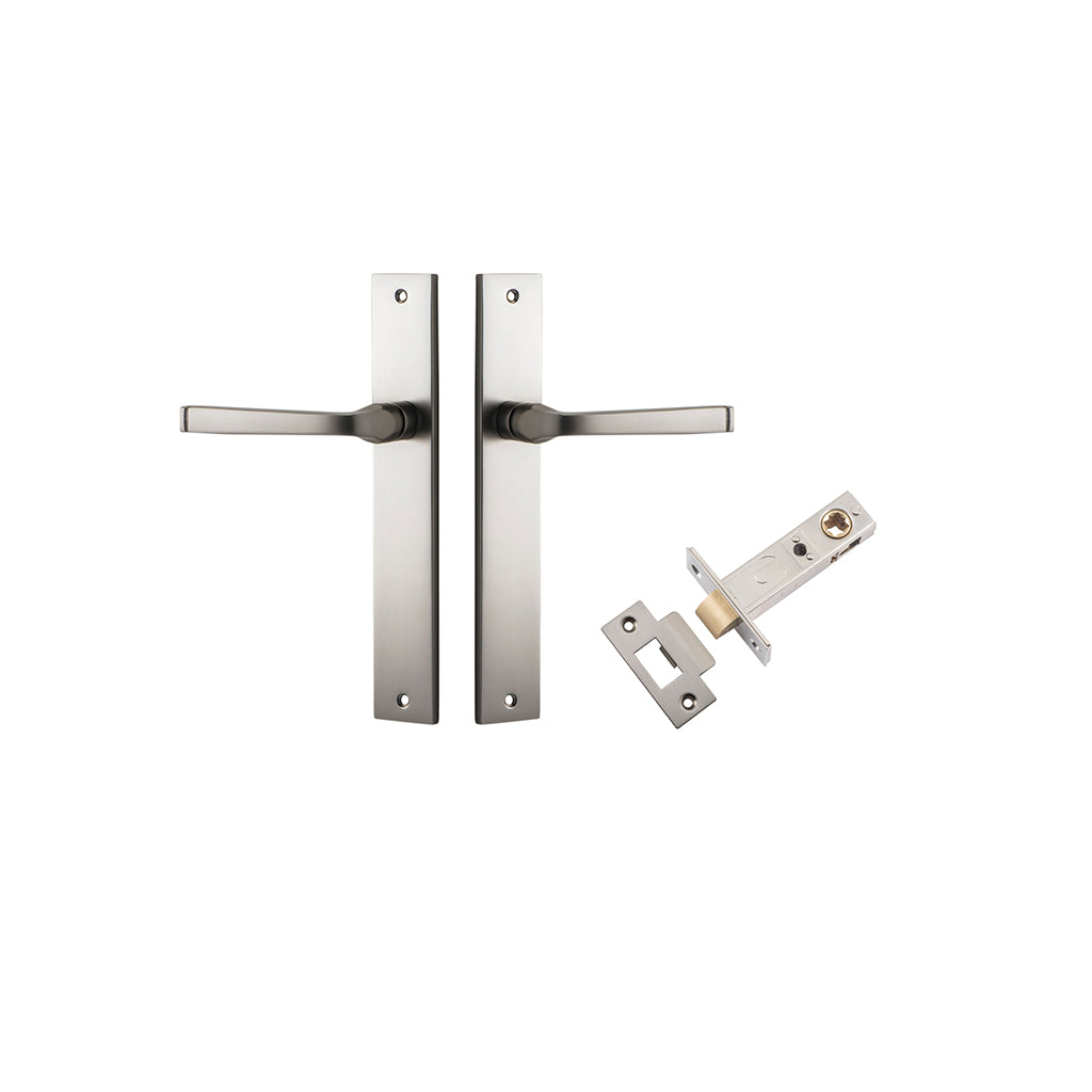 Annecy Lever - Rectangular Backplate Satin Nickel / Passage / Passage Kit