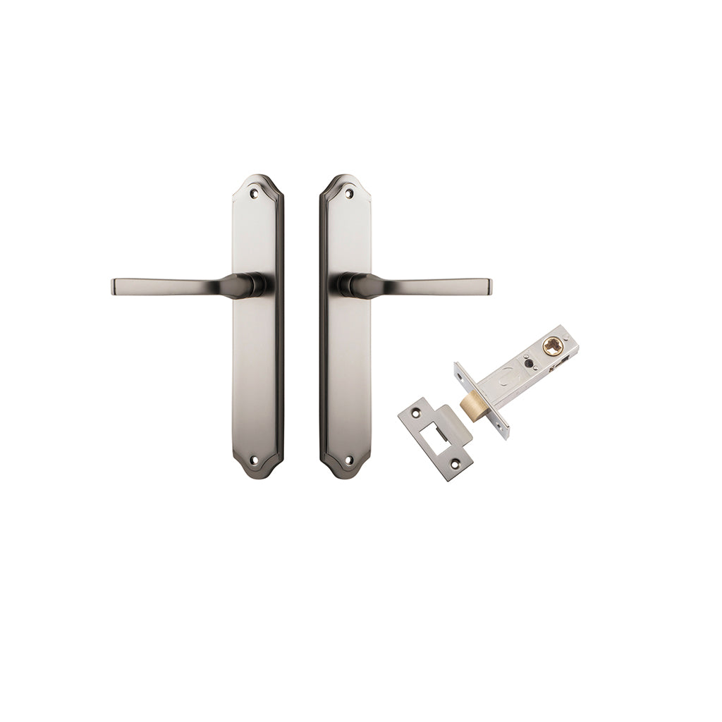 Annecy Lever - Shouldered Backplate Satin Nickel / Passage / Passage Kit