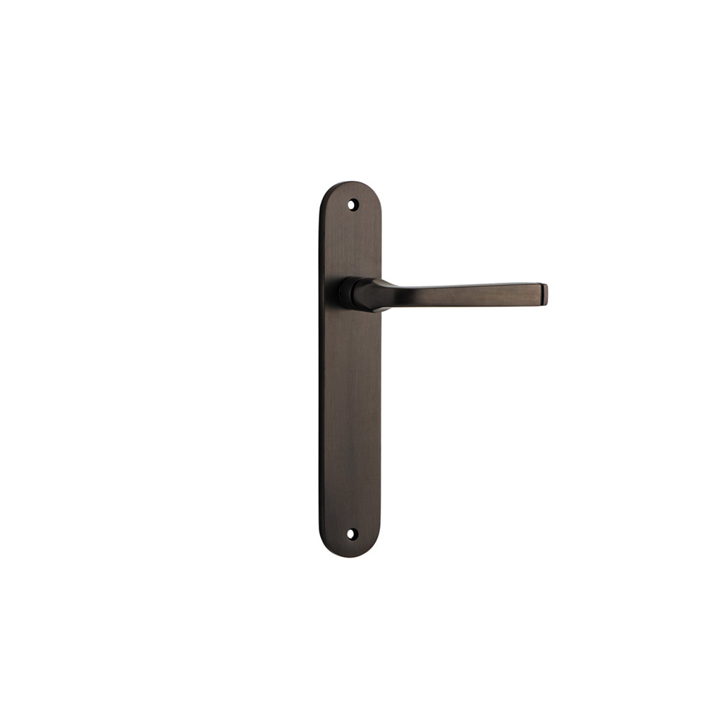 Annecy Lever - Oval Backplate Signature Brass / Passage / Lever Set Only