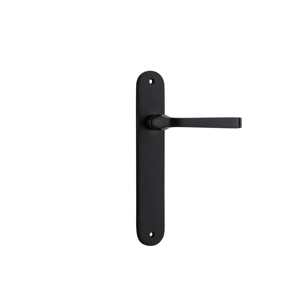 Annecy Lever - Oval Backplate Matt Black / Passage / Lever Set Only