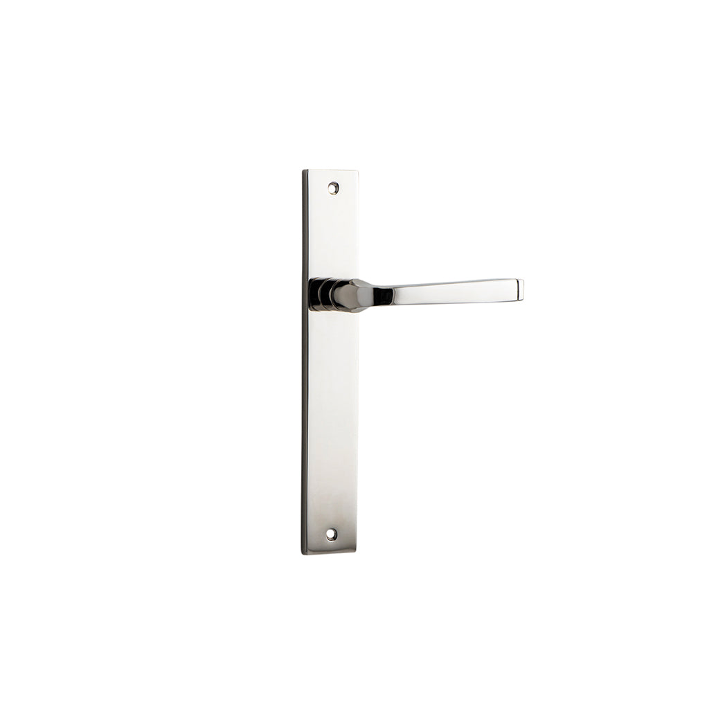 Annecy Lever - Rectangular Backplate Polished Nickel / Passage / Lever Set Only