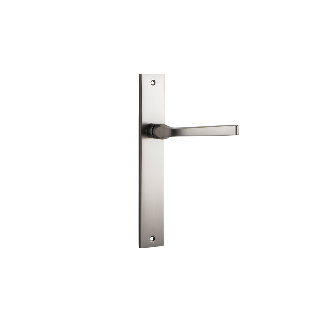 Annecy Lever - Rectangular Backplate Satin Nickel / Passage / Lever Set Only