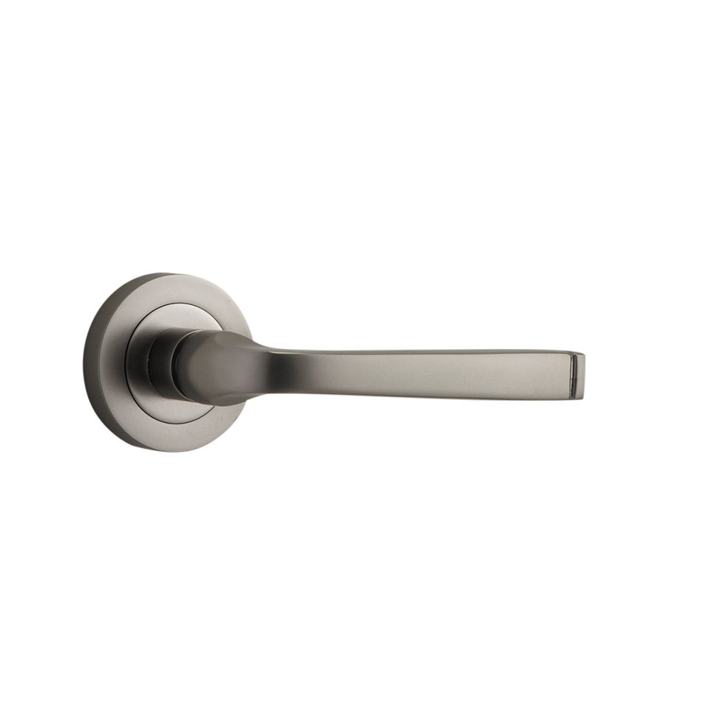 Annecy Lever - Round Rose Satin Nickel / Passage / Lever Set Only