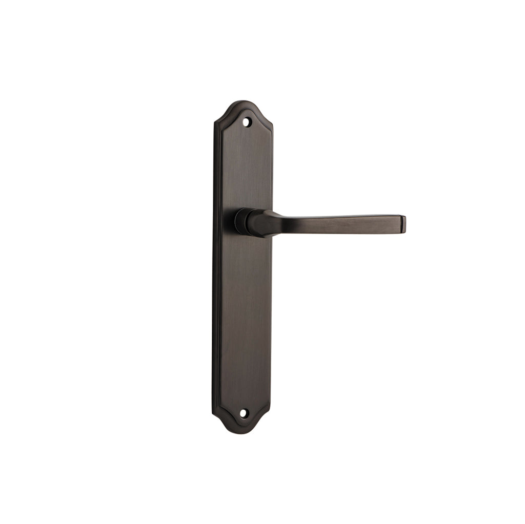 Annecy Lever - Shouldered Backplate Signature Brass / Passage / Lever Set Only