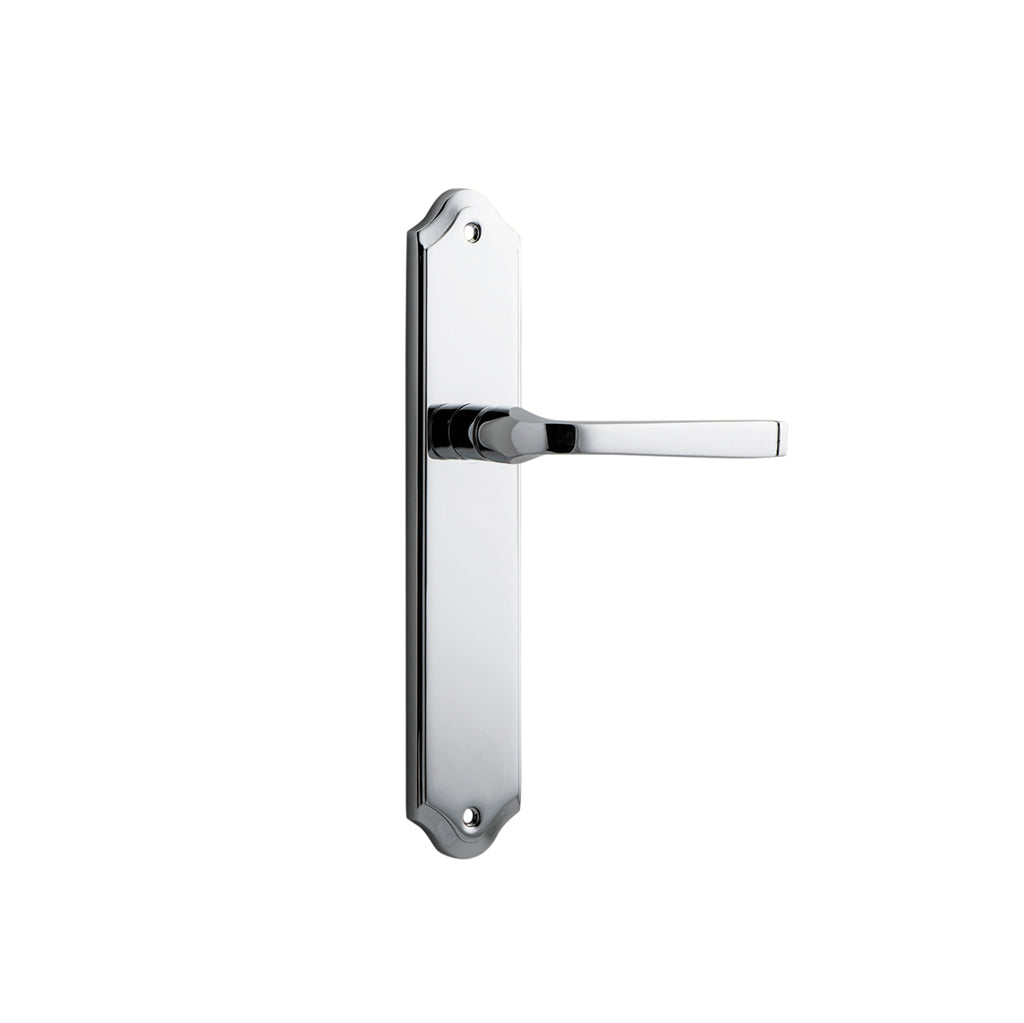 Annecy Lever - Shouldered Backplate Polished Chrome / Passage / Lever Set Only