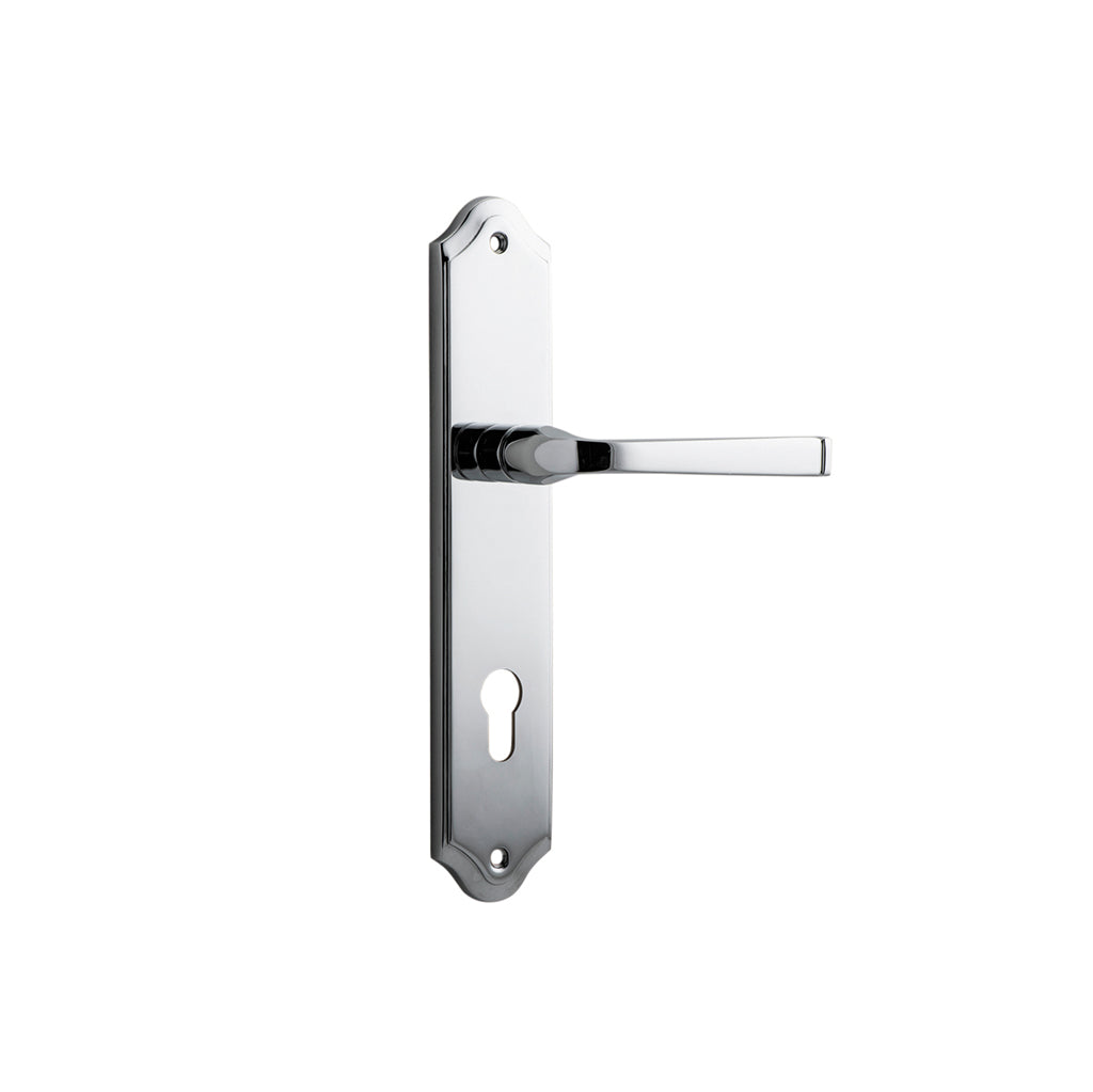Annecy Lever - Shouldered Backplate Polished Chrome / Entrance / Lever Set Only