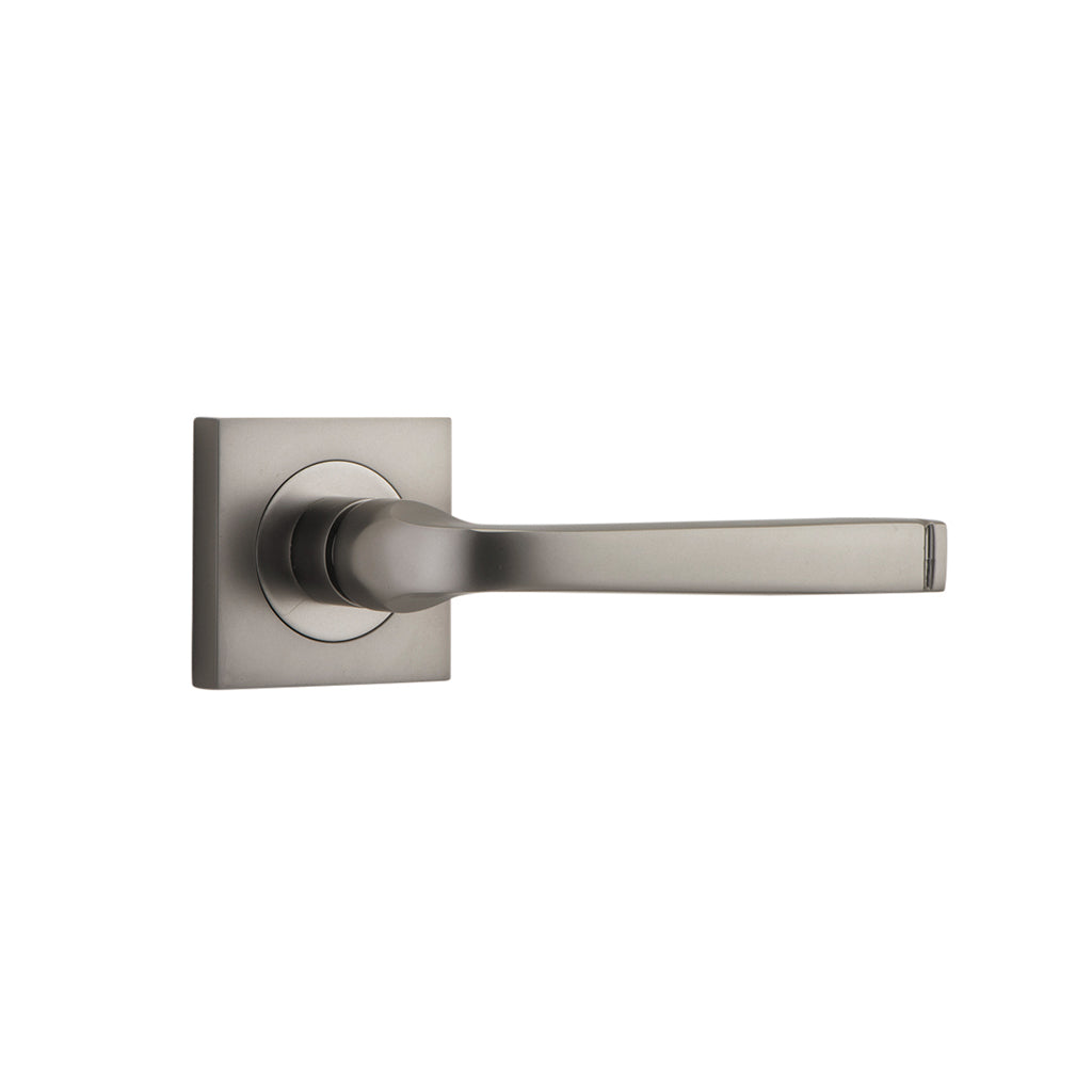 Annecy Lever - Square Rose Satin Nickel / Passage / Lever Set Only