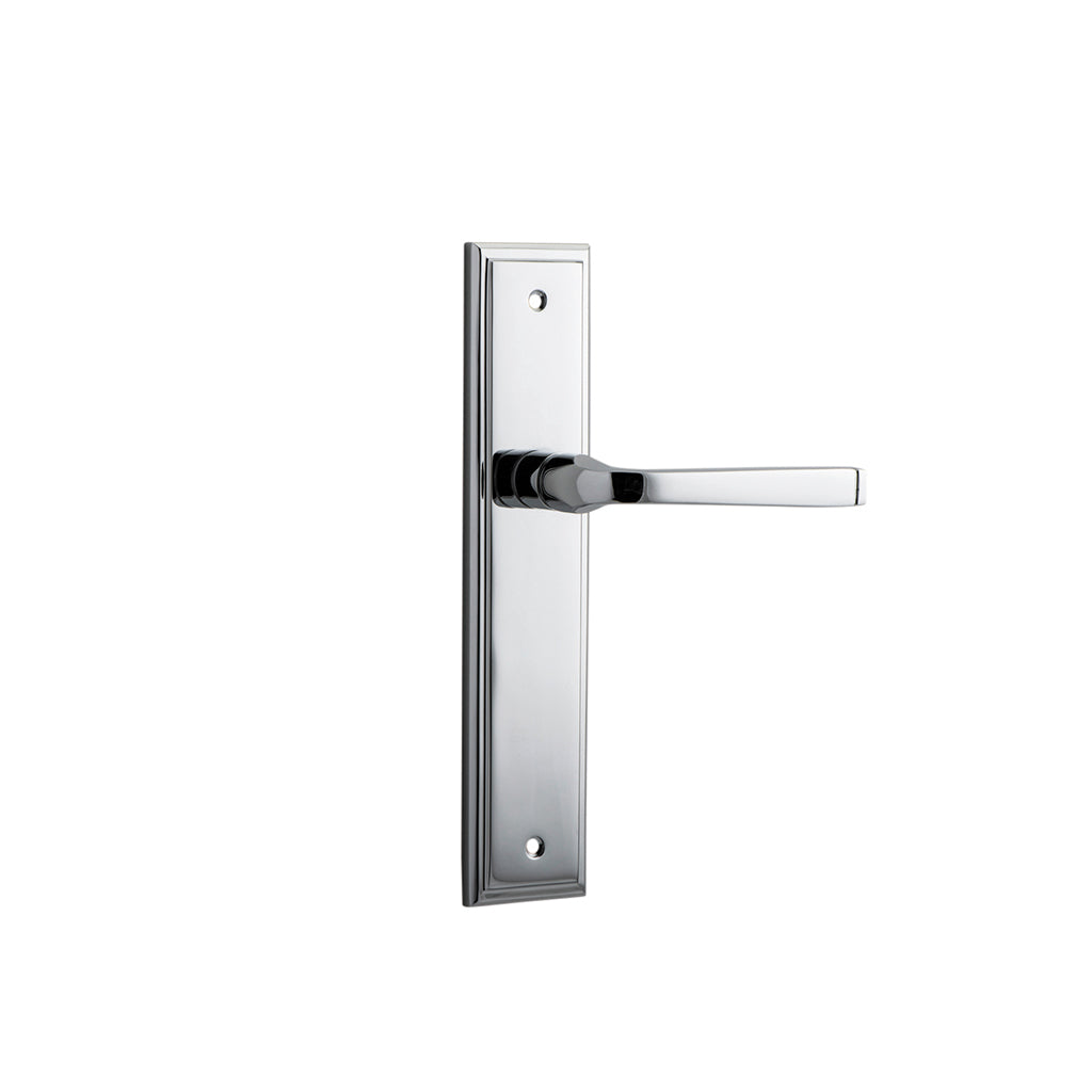 Annecy Lever - Stepped Backplate Polished Chrome / Passage / Lever Set Only