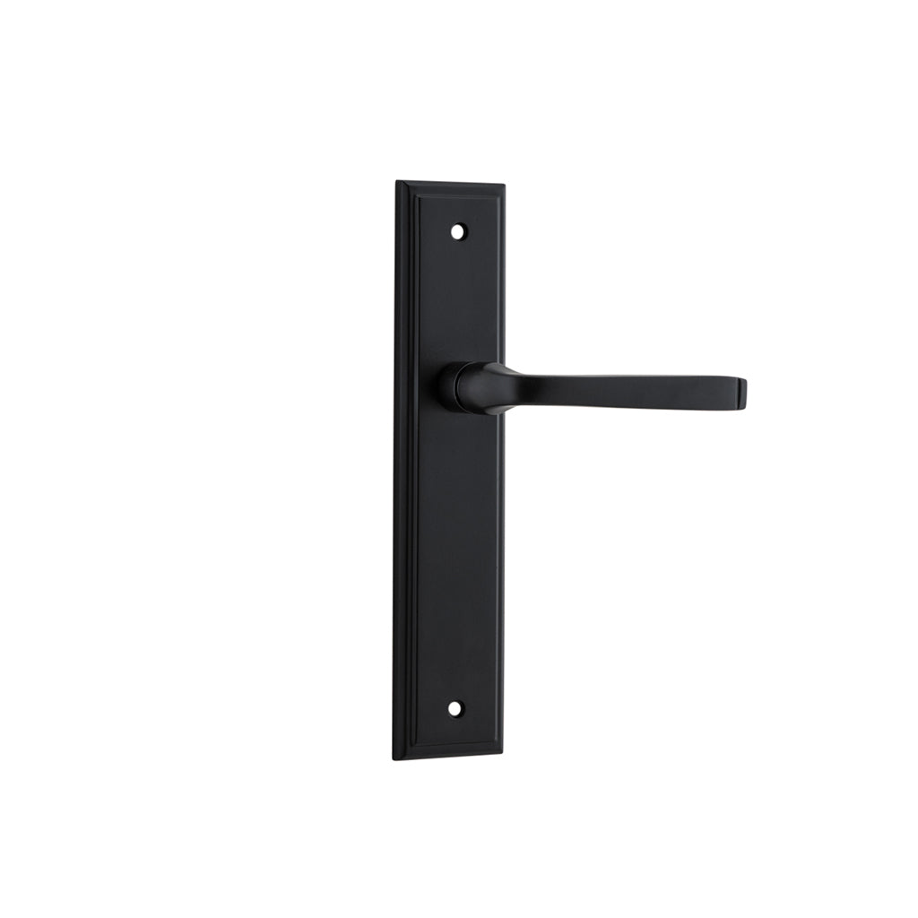 Annecy Lever - Stepped Backplate Matt Black / Passage / Lever Set Only