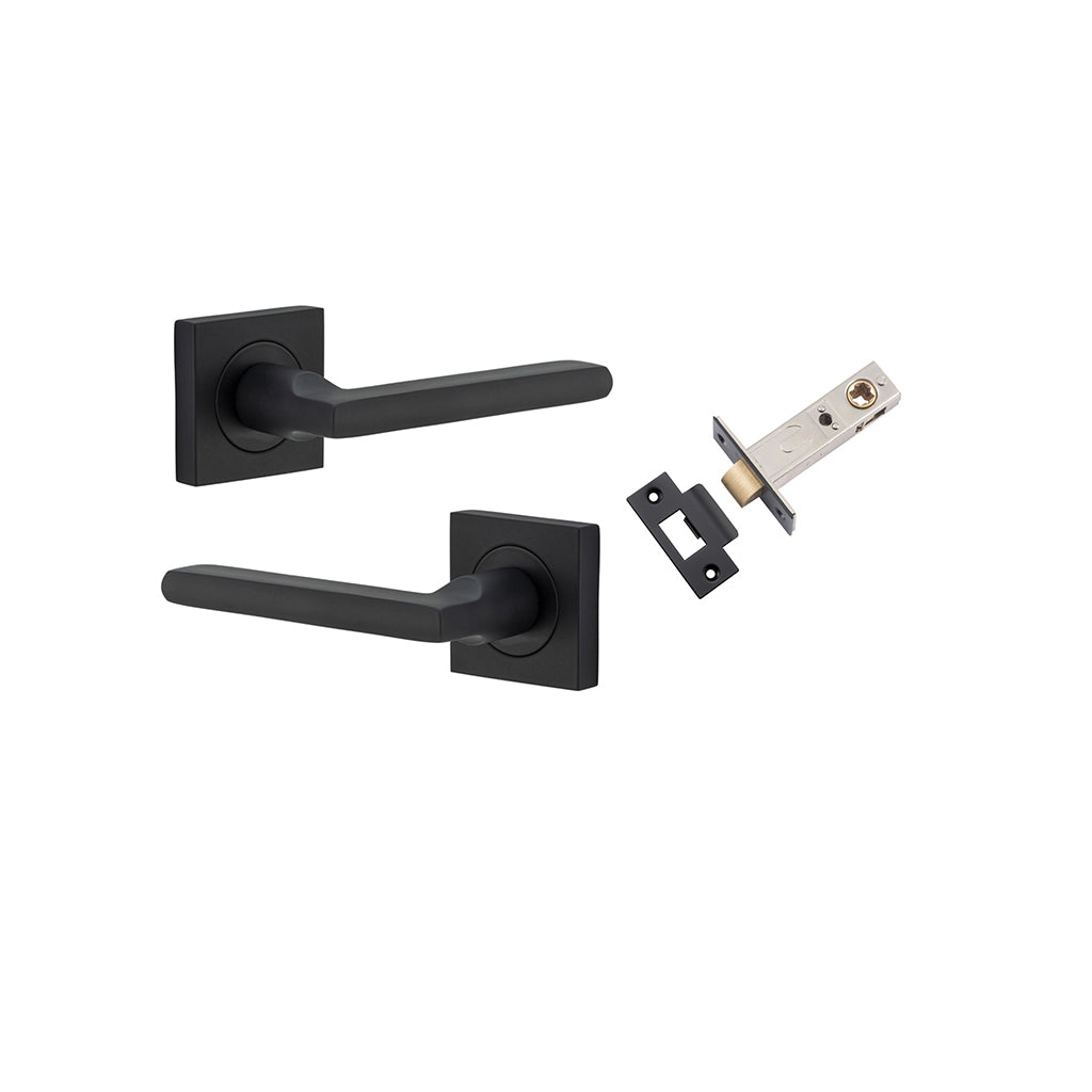 Baltimore Lever - Square Rose Matt Black / Passage / Passage Kit