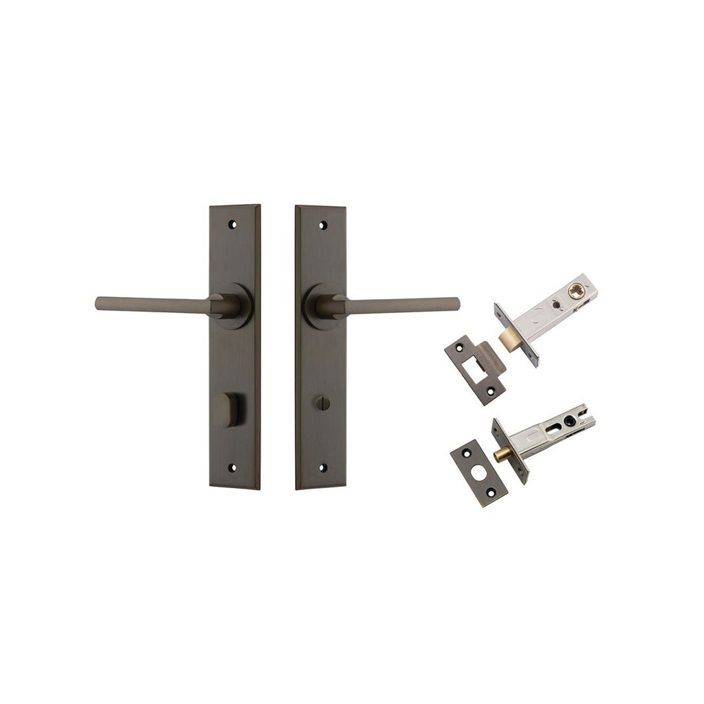 Baltimore Lever - Chamfered Backplate Signature Brass / Privacy / Separate Privacy Kit