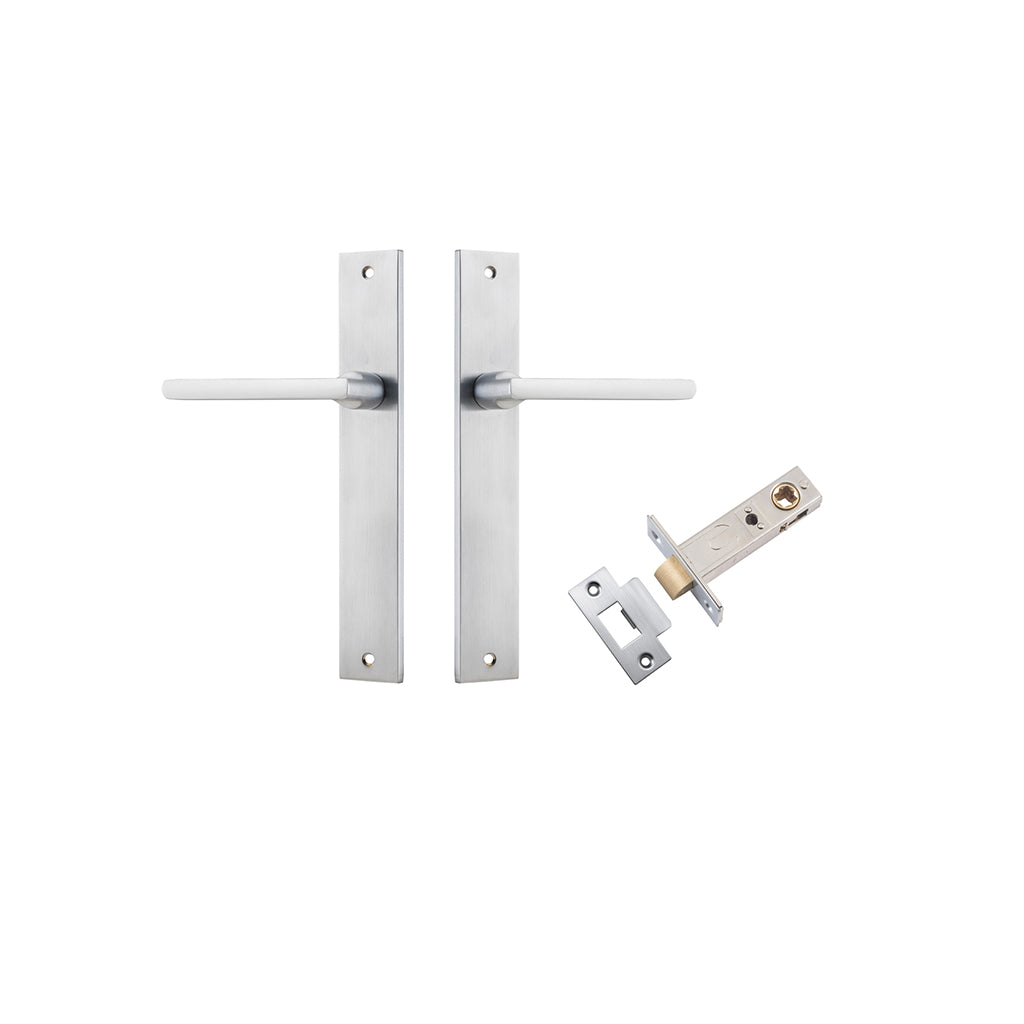 Baltimore Lever - Rectangular Backplate Brushed Chrome / Passage / Passage Kit